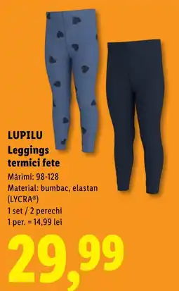 Lidl Lupilu leggings termici fete Ofertă
