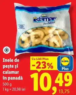 Lidl Islamar inele de pește și calamar în panadă Ofertă