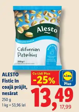 Lidl Alesto Fistic în coajă prăjit, nesărat Ofertă