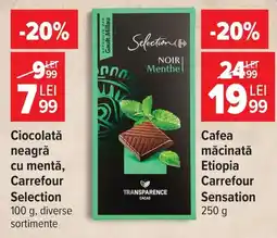 Carrefour Market Carrefour Selection Ciocolată neagră cu mentă Ofertă