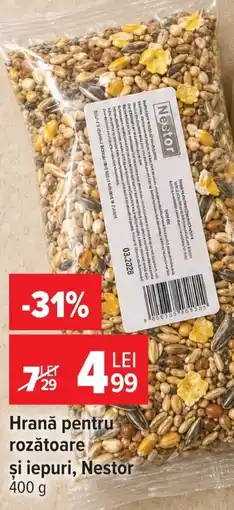 Carrefour Nestor hrană pentru rozătoare și iepuri Ofertă