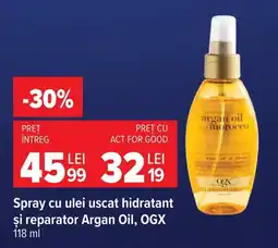 Carrefour Market Ogx spray cu ulei uscat hidratant si reparator argan oil Ofertă