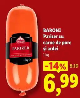 Lidl Baroni parizer cu carne de porc si ardei Ofertă