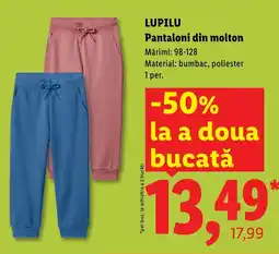 Lidl Lupilu pantaloni din molton Ofertă