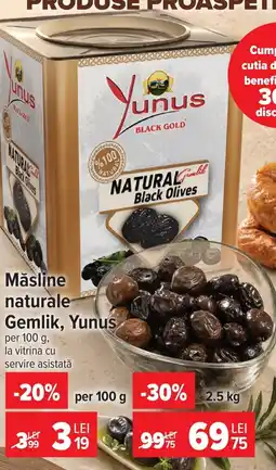 Carrefour Market Yunus măsline naturale Gemlik Ofertă