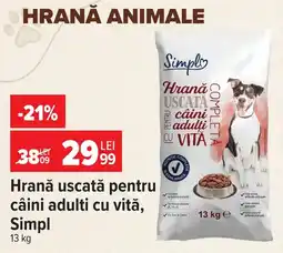 Carrefour Simpl hrană uscată pentru câini adulti Ofertă