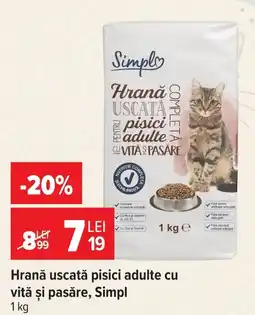 Carrefour Simplu hrană uscată pisici adulte Ofertă