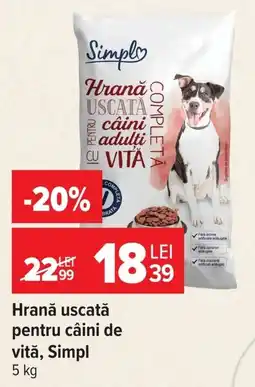 Carrefour Simplu hrană uscată pentru câini Ofertă