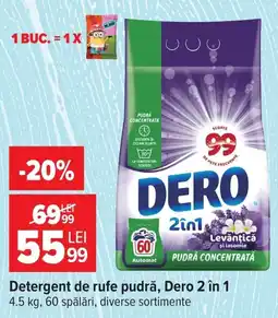 Carrefour Market Dero detergent de rufe pudră Ofertă