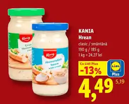 Lidl Kania hrean Ofertă