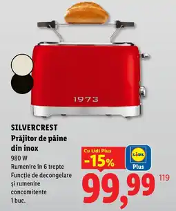 Lidl Silvercrest prăjitor de pâine din inox Ofertă