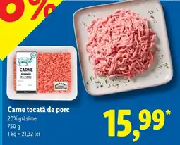 Lidl Carne tocată de porc Ofertă