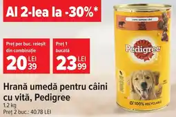 Carrefour Market Pedigree hrană umedă pentru câini cu vită Ofertă