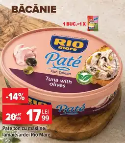 Carrefour Market Rio Mare pate ton cu masline/ lamaie/ ardei Ofertă