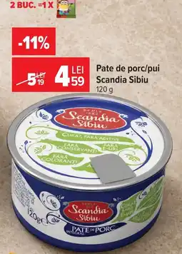 Carrefour Market Scandia Sibiu Pate de porc/pui Ofertă