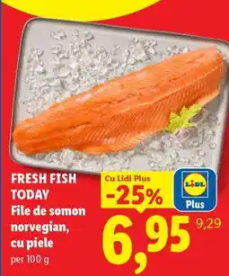 Lidl File de somon norvegian, cu piele Ofertă
