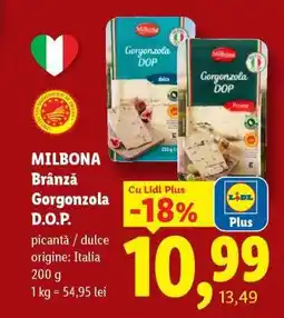 Lidl Milbona Brânză Gorgonzola D.O.P Ofertă
