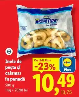Lidl Inele de pește și calamar în panadă Ofertă