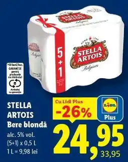 Lidl STELLA ARTOIS Bere blondă Ofertă