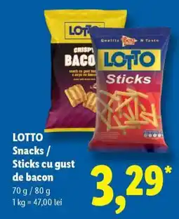 Lidl LOTTO Snacks / Sticks cu gust de bacon Ofertă