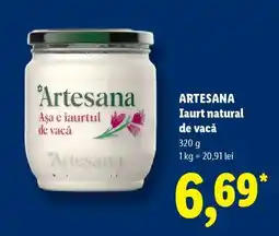 Lidl ARTESANA Iaurt natural de vacă Ofertă