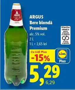 Lidl ARGUS Bere blondă premium Ofertă