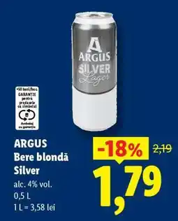 Lidl Argus Bere blondă Silver Ofertă