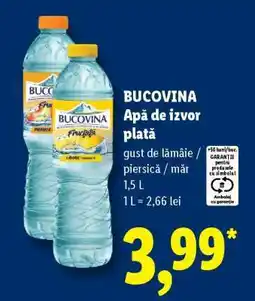 Lidl BUCOVINA Apă de izvor plată Ofertă