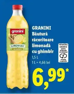 Lidl GRANINI Băutură răcoritoare limonadă cu ghimbir Ofertă