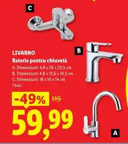 Lidl LIVARNO Baterie pentru chiuvetă Ofertă