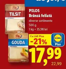 Lidl PILOS Brânză feliată Ofertă