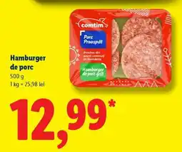 Lidl Hamburger de porc Ofertă