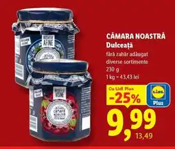 Lidl CĂMARA NOASTRĂ Dulceață Ofertă