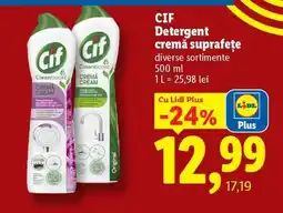 Lidl CIF Detergent cremă suprafețe Ofertă