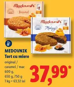 Lidl MEDOVNIK Tort cu miere Ofertă
