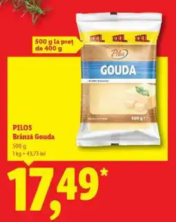 Lidl PILOS Brânză Gouda Ofertă
