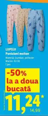Lidl LUPILU Pantaloni molton Ofertă