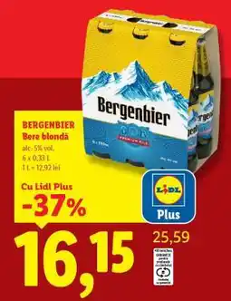 Lidl BERGENBIER Bere blondă Ofertă