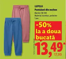 Lidl LUPILU Pantaloni din molton Ofertă