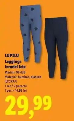 Lidl LUPILU Leggings termici fete Ofertă