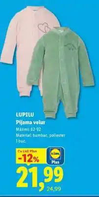 Lidl LUPILU Pijama velur Ofertă