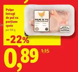 Lidl Pulpe întregi de pui cu porțiune spate Ofertă