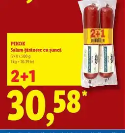 Lidl Pikok Salam țărănesc cu șuncă Ofertă