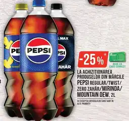 Mega Image Pepsi regular twist zero zahar mirinda mountain dew Ofertă
