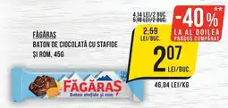 Mega Image Făgăraș baton de ciocolată cu stafide și rom Ofertă