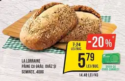 Mega Image La lorraine pâine cu grâu, ovăz și semințe Ofertă