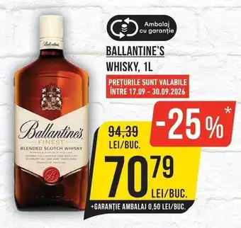Ballantine's finest blended scotch whisky