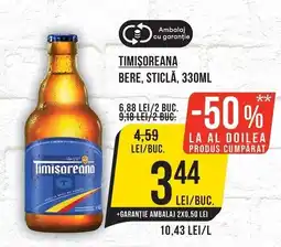 Mega Image Timisoreana bere, sticlă Ofertă