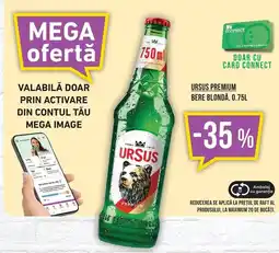 Mega Image Ursus premium bere blondă Ofertă