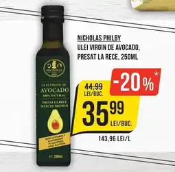 Mega Image Nicholas philby ulei virgin de avocado Ofertă